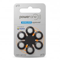 Элем.пит. ZA13-6BL PowerOne WIRELESS approved (PR48, A13, 13A, DA13), цинк-воздух [оранжевая] (6/60/300)
