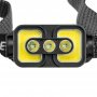 Фонарь налобный аккумуляторный  FOCUSray 1306, 3 диода 3W+2 COB 3W, акб.18650 1200 mAh, сенсор