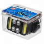 Фонарь налобный аккумуляторный  FOCUSray 1305, 4 диода 4W+2 COB 3W,акб.18650 1200 mAh, сенсор