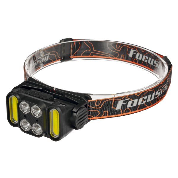 Фонарь налобный аккумуляторный  FOCUSray 1305, 4 диода 4W+2 COB 3W,акб.18650 1200 mAh, сенсор