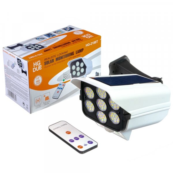Фонарь-прожектор HG-2188T, 77 SMD LED, датчик света, датчик движения