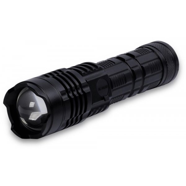 Фонарь ручной аккумуляторный  Smartbuy SBF-30-K, 18 Вт CREE XHP-50, зум, чёрный
