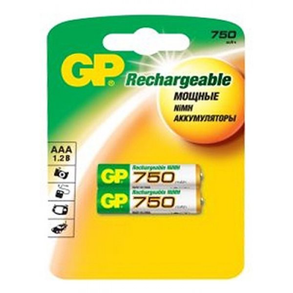 Аккумулятор GP R03 (AAA) 750 мАч 2bl (2.28)