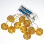 Гирлянда светодиодная Perfeo "Шар 2" 10 LED, металл, (2хАА), 1.5м