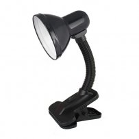 Светильник настольный Ultraflash UF-320P C02, (230V, 60W, E27 ЛОН), с прищепкой, чёрный