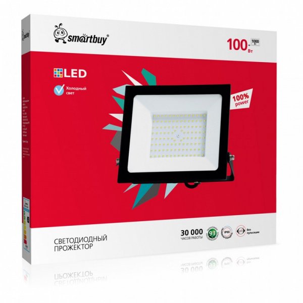 Прожектор FL SMD Pro Smartbuy-100W/6500K/IP65 светодиодный (LED)