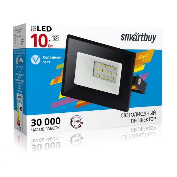 Прожектор FL SMD LIGHT Smartbuy-10W/6500K/IP65 светодиодный (LED)