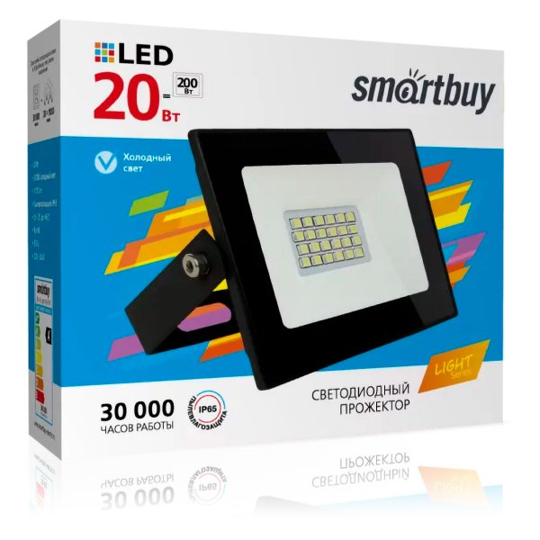Прожектор FL SMD LIGHT Smartbuy-20W/6500K/IP65 светодиодный (LED)