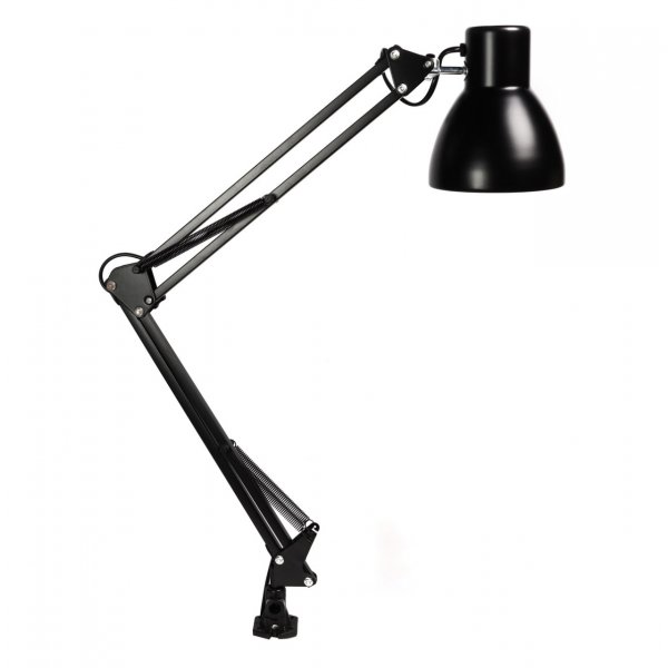 Светильник настольный Smartbuy E27, (струбцина, 240V, 60W), чёрный