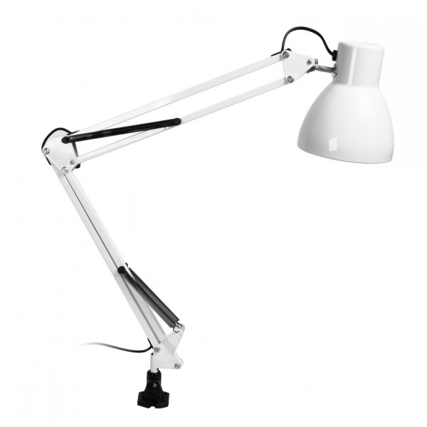 Светильник настольный Smartbuy E27, (струбцина, 240V, 60W), белый