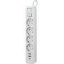 Сетевой фильтр DFS 143 3 м, белый, 4 розетки, USB+Type-C, Defender