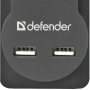 Сетевой фильтр DFS 753 3.0 м, 5 розеток, 2-USB, 2.1А Defender