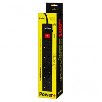 Perfeo сетевой фильтр 1.8м, 5 розеток, "POWER+", чёрный (PF-PP-5/1.8-B) (30)