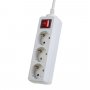 Удлинитель Perfeo "POWERMATE", 1.8м, 3 розетки, заземление, выключатель, белый (PF-PM-3/1.8-W)