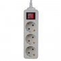 Удлинитель Perfeo "POWERMATE", 1.8м, 3 розетки, заземление, выключатель, белый (PF-PM-3/1.8-W)