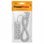 Удлинитель Perfeo "POWERMATE", 3м, 3 розетки, заземление, белый (PF-PE-3/3.0-W)