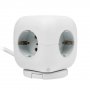 Удлинитель JAZZway EC-03U-150-wh, 1.5м, 3 розетки, заземление, выключатель