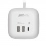 Удлинитель JAZZway EC-03U-150-wh, 1.5м, 3 розетки, заземление, выключатель