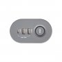 Удлинитель JAZZway ETD-03U-150-gy, 1.5м, 3 розетки, заземление, выключатель