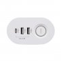 Удлинитель JAZZway ETD-03U-150-wh, 1.5м, 3 розетки, заземление, выключатель