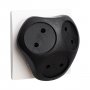Переходник (220V) тройник ФАZА FAR-3-bk, черный