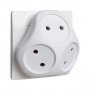 Переходник (220V) тройник ФАZА FAR-3-wh, белый