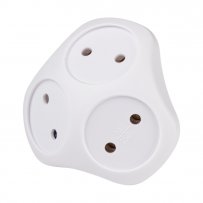 Переходник (220V) тройник ФАZА FAR-3-wh, белый