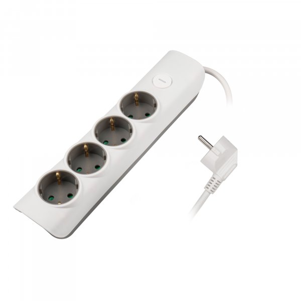 Удлинитель JAZZway ET-04-500W, 5м, 4 розетки, заземление, выключатель