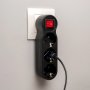 Переходник (220V) тройник JAZZway AD-3GS-bk заземл., выкл.