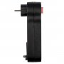 Переходник (220V) тройник JAZZway AD-3GS-bk заземл., выкл.