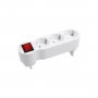 Переходник (220V) тройник JAZZway AD-3GS заземл., выкл.