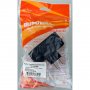 Переходник (220V) двухрозетник Perfeo RU POWER, 6А, без заземления, черный (2Т)