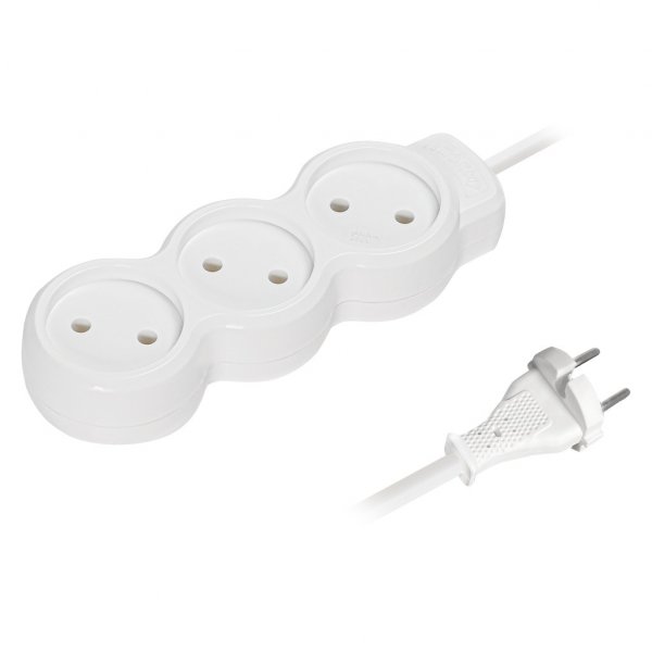 Удлинитель Smartbuy NEW, 7м, 3 розетки, без заземления, 10А/2,2кВт, ПВС 2*1,0