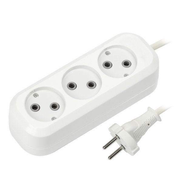 Удлинитель Smartbuy, 15м, 3 розетки, без заземления, 10А/2,2кВт, ПВС 2*1,0