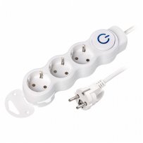 Удлинитель Smartbuy NEW, 3м, 3 розетки, заземление, выключатель,16А/3.5кВт, ПВС 3*1,0
