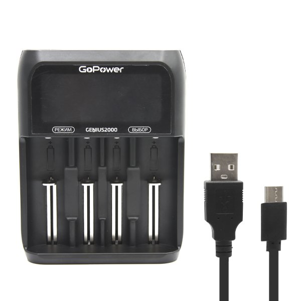ЗУ GoPower Genius 2000 (Ni-MH/Ni-Cd/Li-ion/IMR/LiFePO4 4 слота) (1/40)