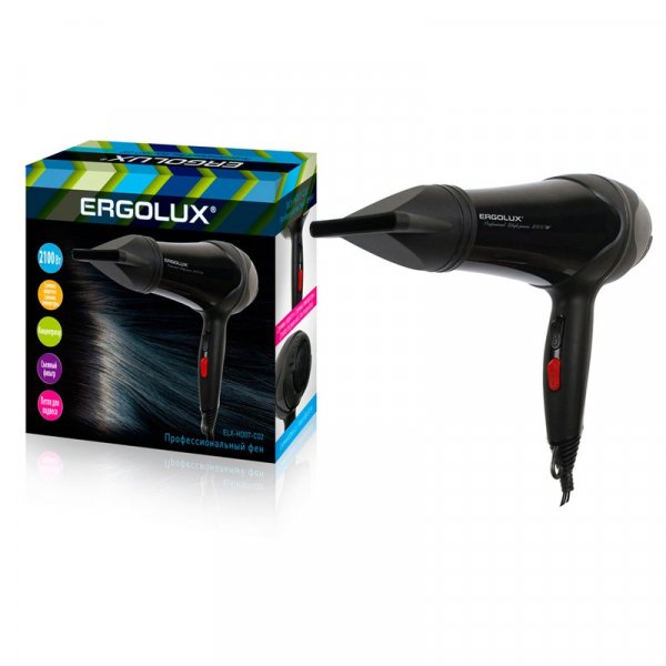 Фен Ergolux ELX-HD07-C02 (2100Вт, 220-240В), чёрный