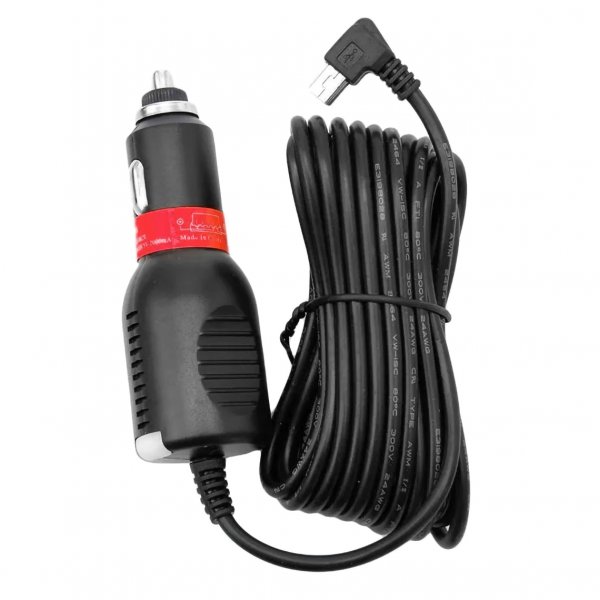 АЗУ для видеорегистратора Г-образное, универсальное, miniUSB