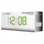 Часы с будильником Perfeo "LUMINOUS", LED, белый корпус / белая подсветка (PF-663)