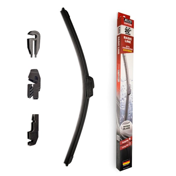 Дворники AVS Basic Line б/к 50см 20" (1шт.) универсальные