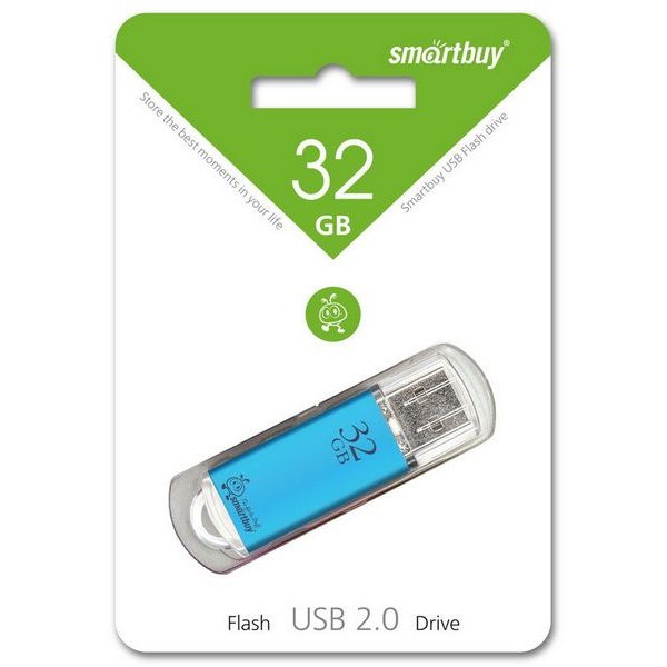 Флешка USB 32GB 2.0 SmartBuy V-Cut Blue