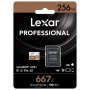 Карта памяти 256GB micro SDXC class 10 667x U3 100MB/s Lexar с адаптером SD
