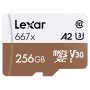 Карта памяти 256GB micro SDXC class 10 667x U3 100MB/s Lexar с адаптером SD