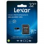 Карта памяти  32GB microSDHC class 10 UHS-I 633x A1 V10 Lexar с адаптером SD