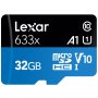 Карта памяти  32GB microSDHC class 10 UHS-I 633x A1 V10 Lexar с адаптером SD
