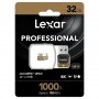 Карта памяти  32GB microSDHC class 10 UHS-II 1000x Lexar с адаптером SD