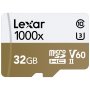 Карта памяти  32GB microSDHC class 10 UHS-II 1000x Lexar с адаптером SD