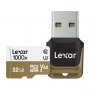 Карта памяти  32GB microSDHC class 10 UHS-II 1000x Lexar с адаптером SD