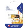 Флешка USB  8GB 2.0 Verbatim Mini Elements Edition Fire
