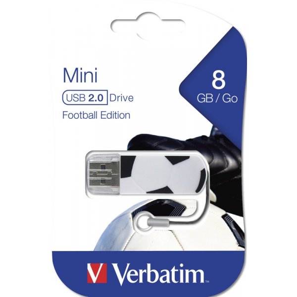 Флешка USB  8GB 2.0 Verbatim Mini Graffiti Edition Football